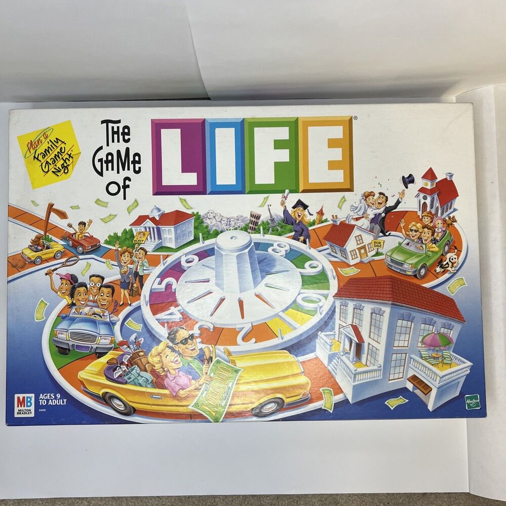 Hasbro The Game of Life Board Game Spinner Money Cards Complete yr 2000 version